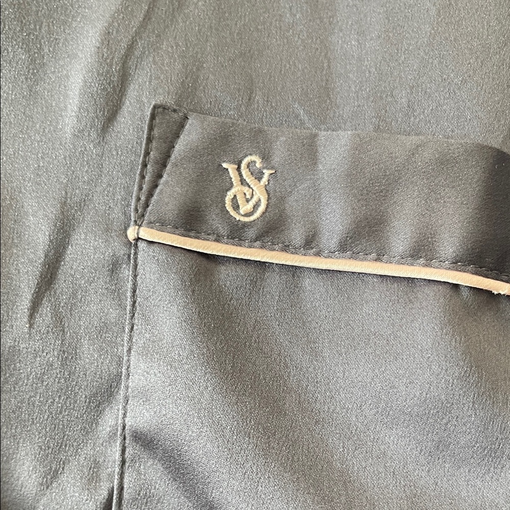 Victoria's Secret Gray/Blue Satin Sleep Shirt with Pink Label - Picture 5 of 5